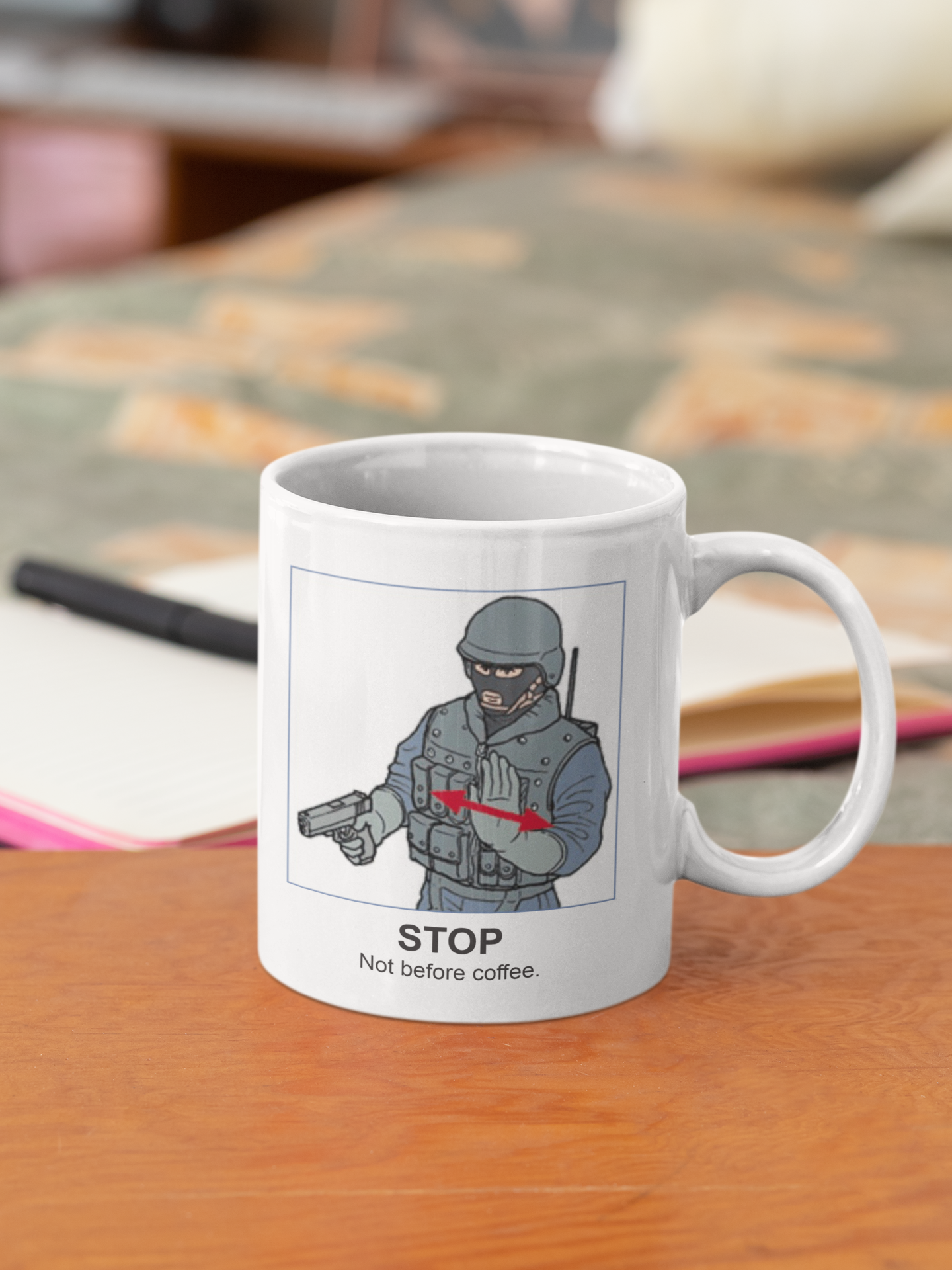STOP - Large 15 oz Coffee Mug