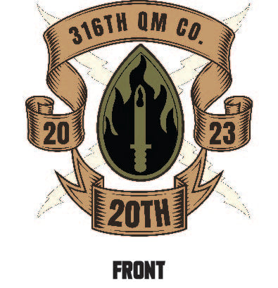 316TH Quartermaster Co. - 20th Reunion - Black Edition