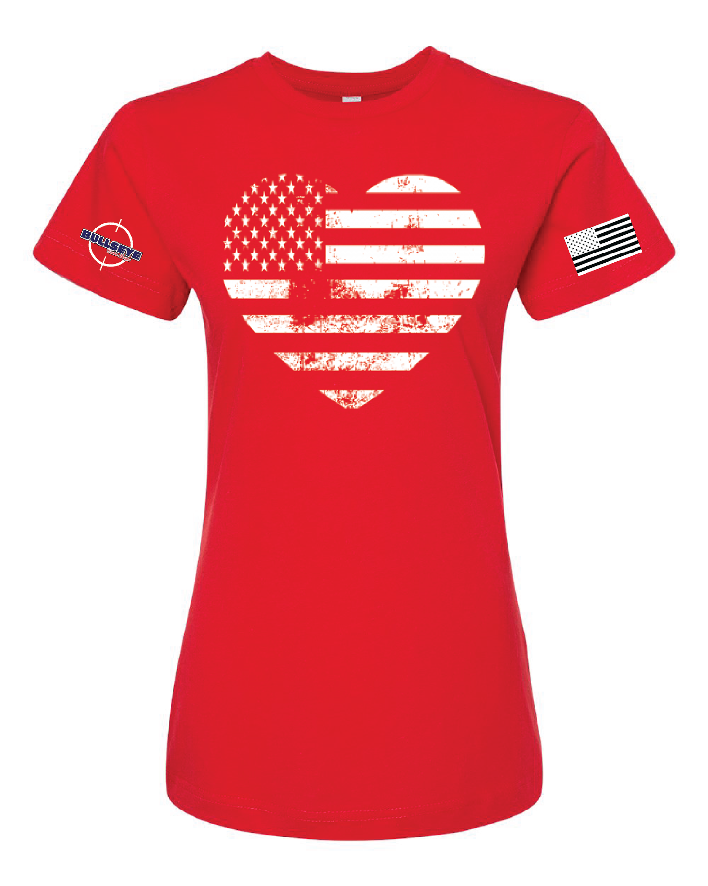 Ladies Heart Flag Tee